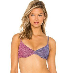 Pink and Purple Sparkle High Waisted Beach Riot Bikini